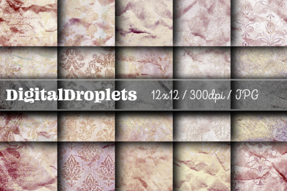Golden Damask Dust Vol. 34 | Vintage Paper Collection