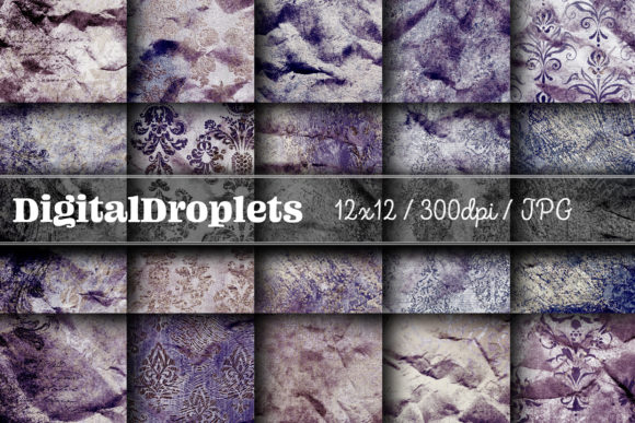 Golden Damask Dust Vol. 47: Vintage Paper Set for Designers