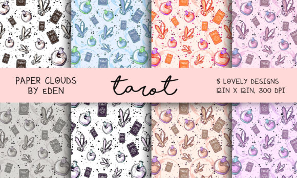 Occult Tarot Digital Paper Bundle: Mystical Patterns for Creative Projects